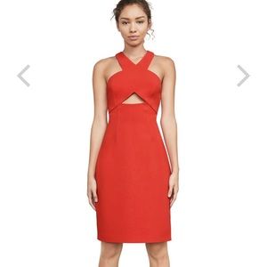 BCBG Carly Red Cut Out Dress NWT